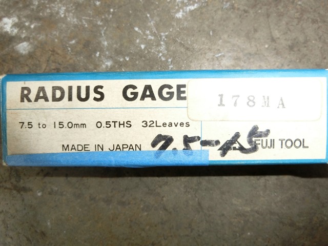 フジツール ラジアスゲージ 178MA