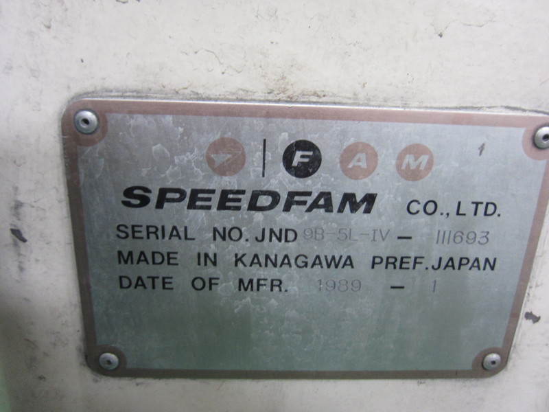 スピードファム(Speedfam) 両面ラップ盤 JND9B-5L-IV