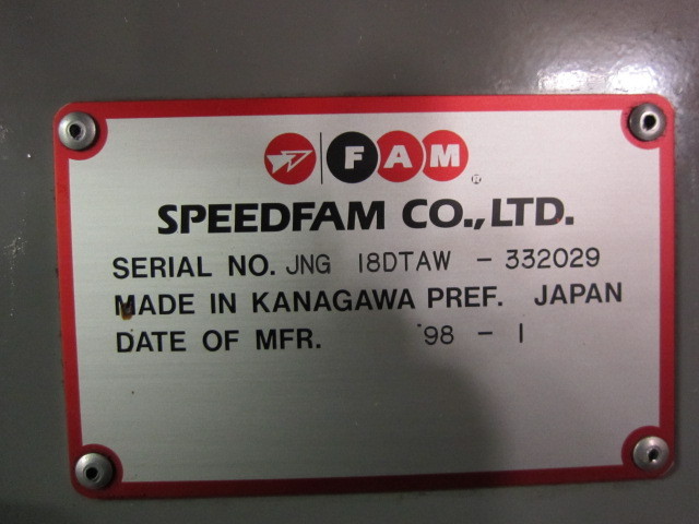 スピードファム(Speedfam) 片面ラップ盤 JNG18DTAW
