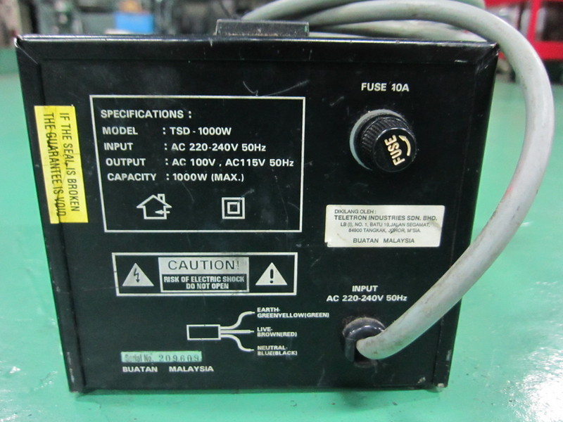 TELETRON ステップダウントランス TSD-1000W