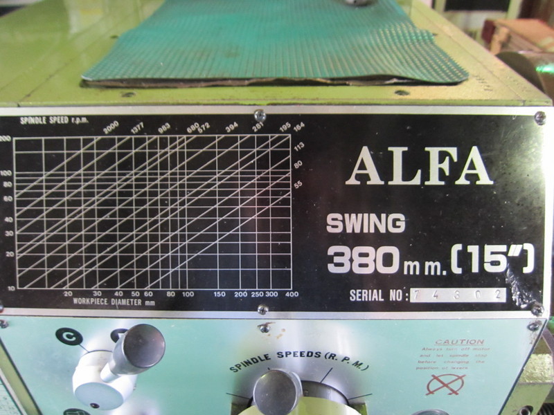 ALFA 汎用旋盤 380×1000
