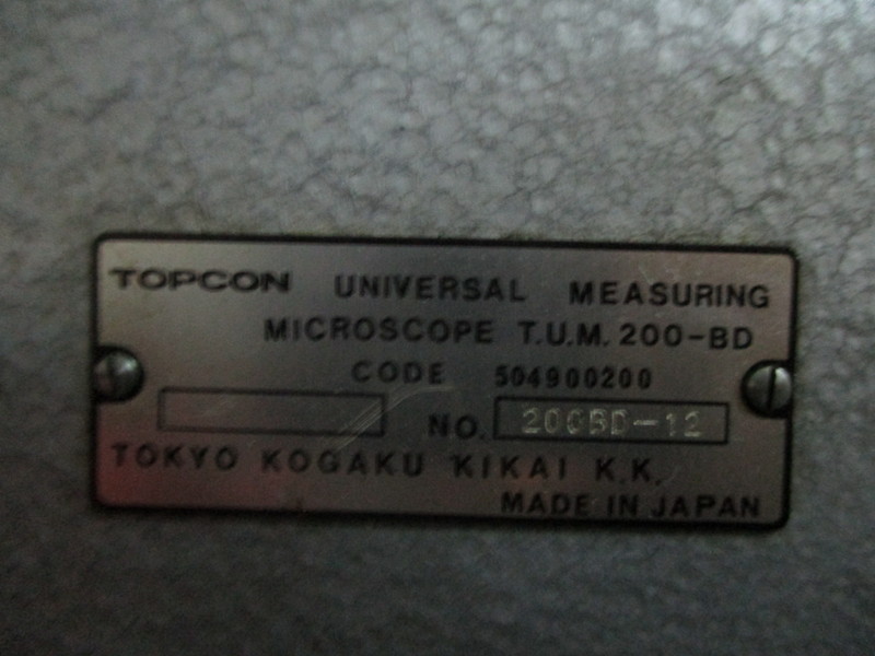 東京光学機械 工具顕微鏡 T.U.M.200-BD