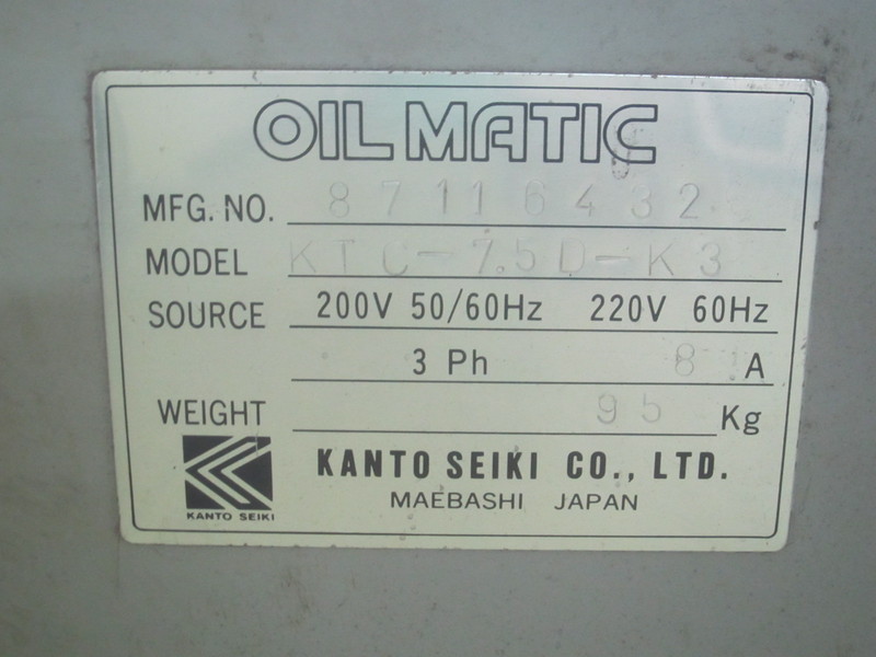 関東精機 温調機 KTC-7.5D-K3