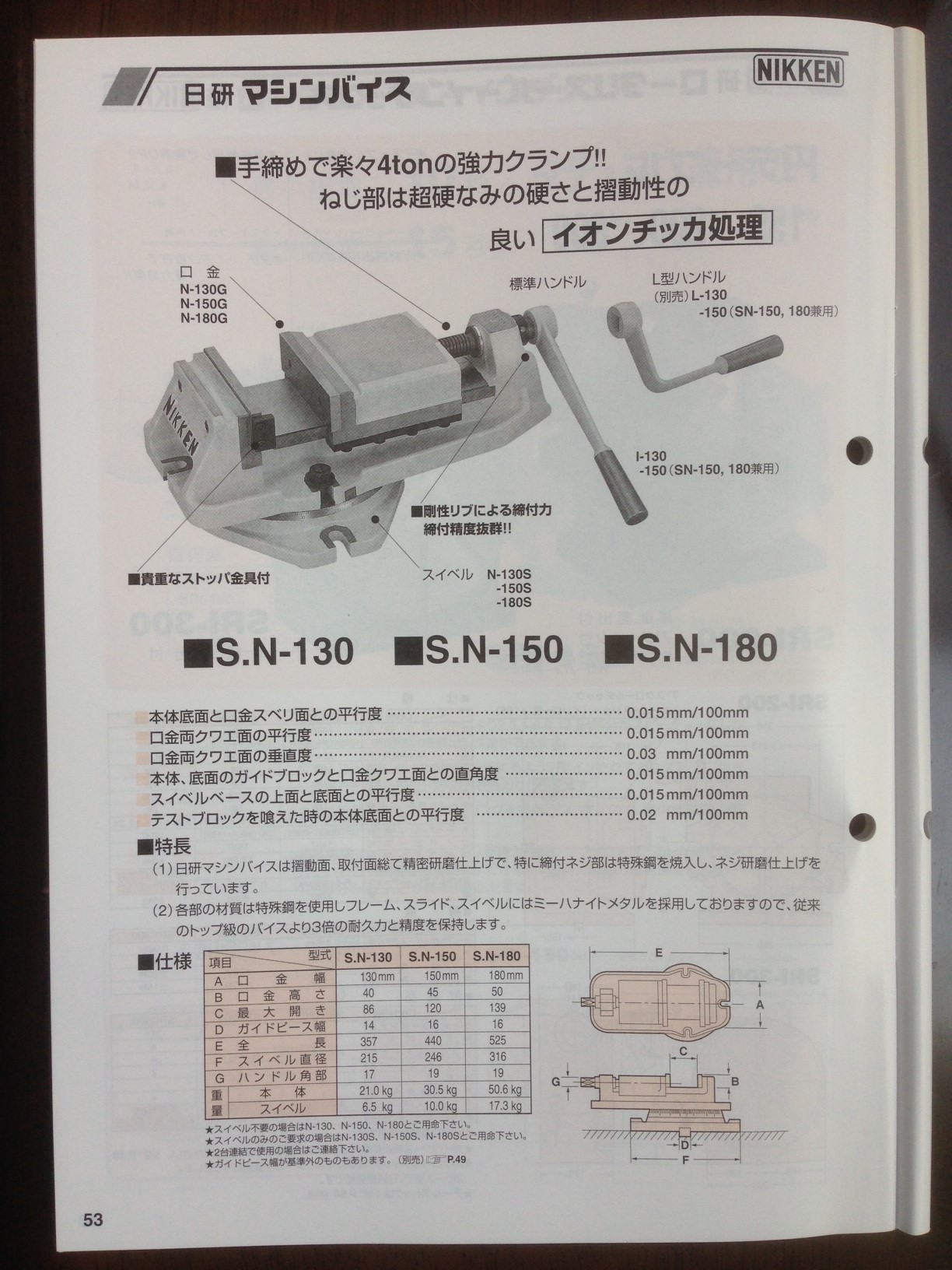 日研 マシンバイス S.N-180