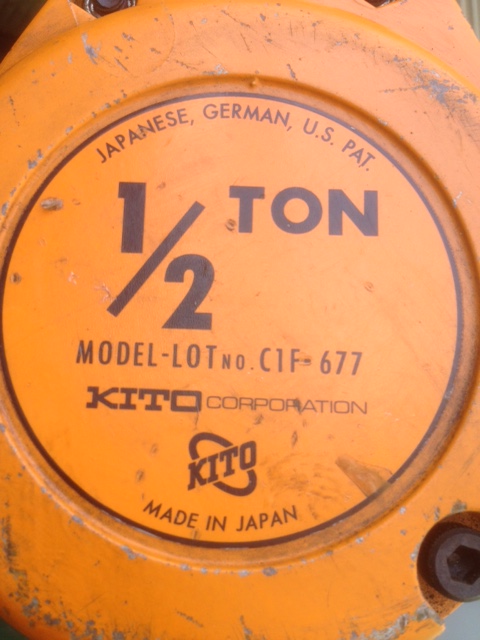 キトー 0.5Tチェーンブロック 1/2t  C1F-677