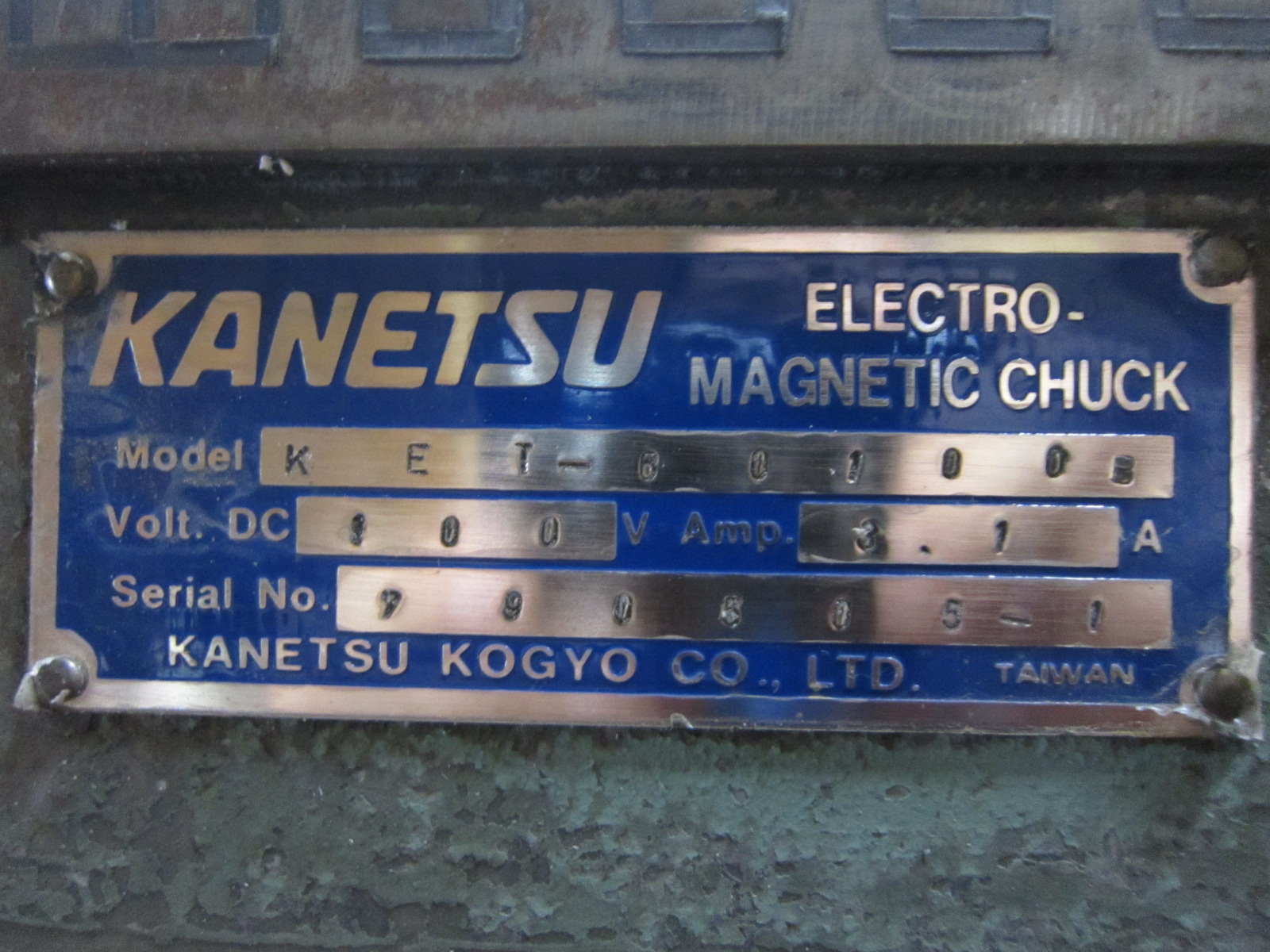 カネツウ マグネットチャック NET-60100A