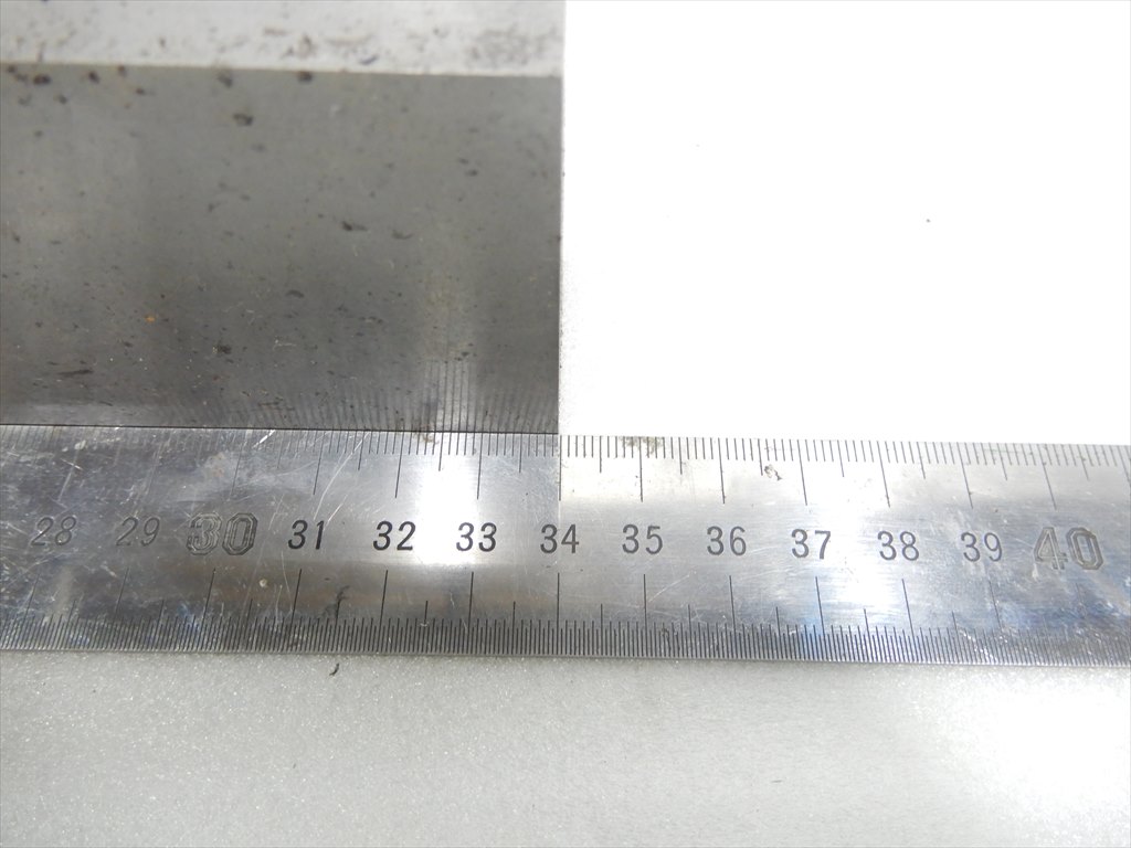  直角スコヤ 直角定規(スコヤ)　横巾340mm　高さ600mm　立厚み巾6mm　底面厚み巾30mm