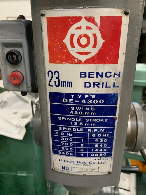 日立工機 23mm卓上ボール盤 DE4300