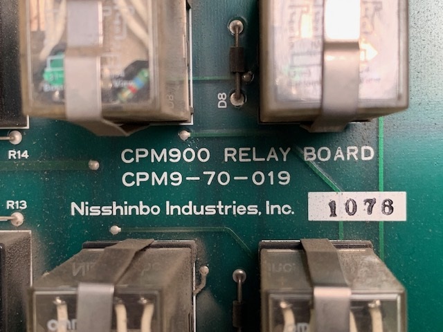 日清紡 メカトロプレス用CPM900 RELAY BOARD基板 CPM9-70-019　　1078