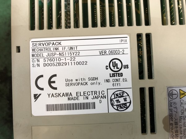 安川電機 YASKAWA ELECTRIC サーボパック JUSP-NS115Y22