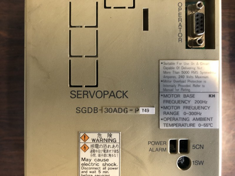 安川電機 YASKAWA ELECTRIC サーボパック SGDB-30ADG-PY49