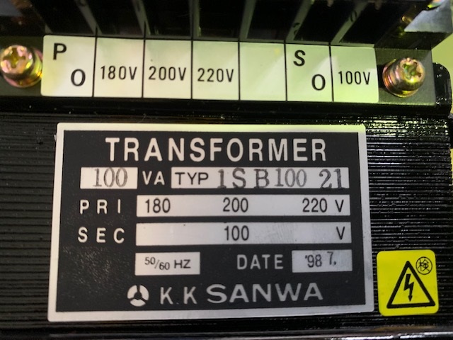 SANWA トランスフォーマー 100VATYP1SB100 21