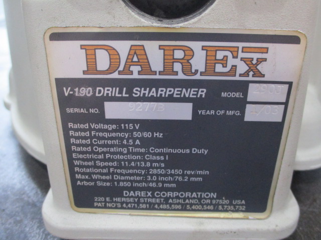 DAREX ドリル研削盤 V-290J