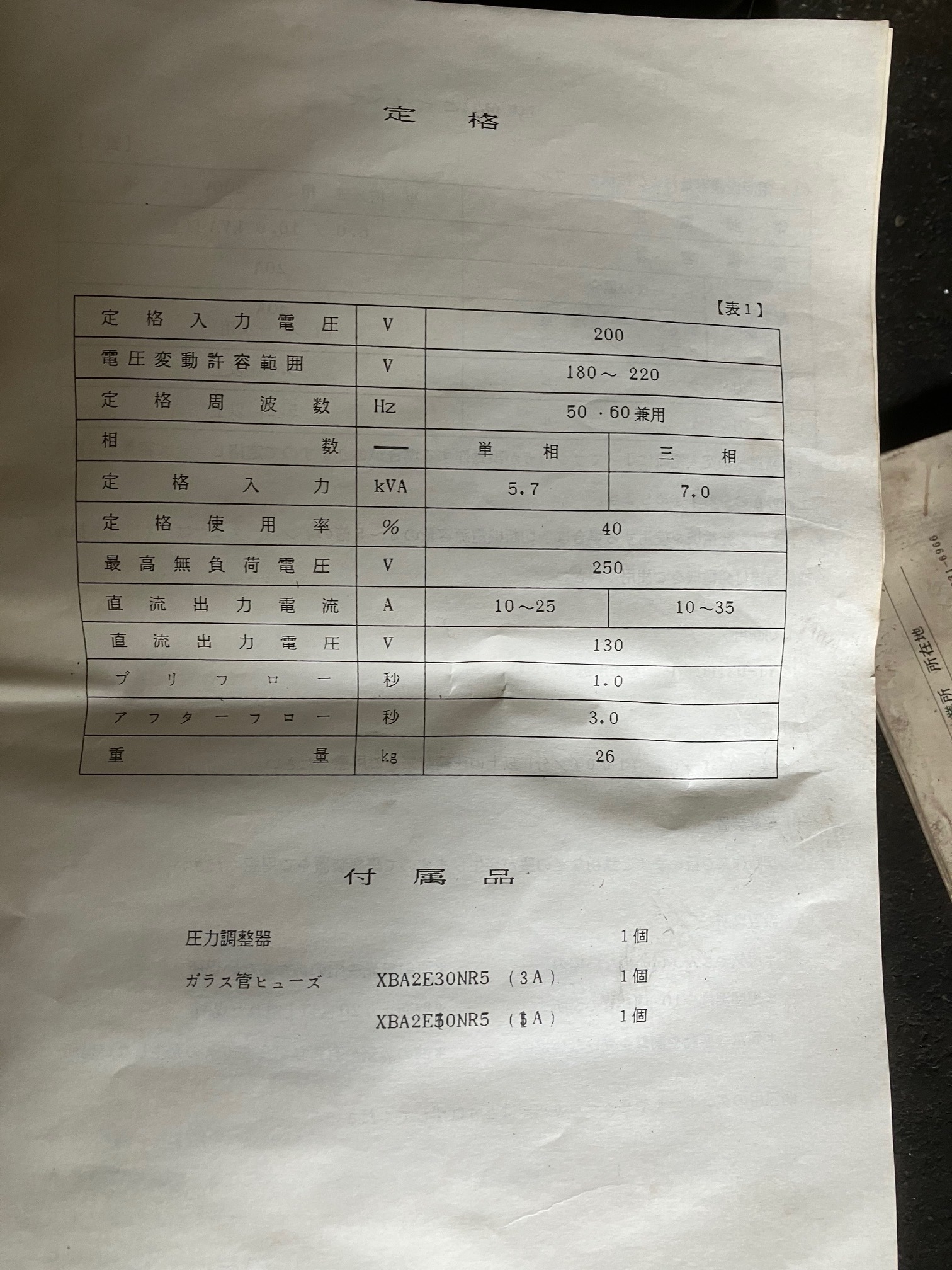 松下 エアープラズマ切断機 YP-030P
