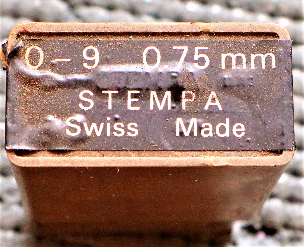 STEMPA 刻印 0-9　0.75mm