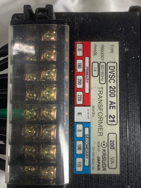 春日電機 トランスフォーマー DVSC 200 AE 21