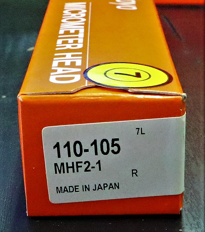 MITUTOYO｜ミツトヨ マイクロメーターヘッド MHF2-1 110-105　0-1mm　0.001mm　未使用