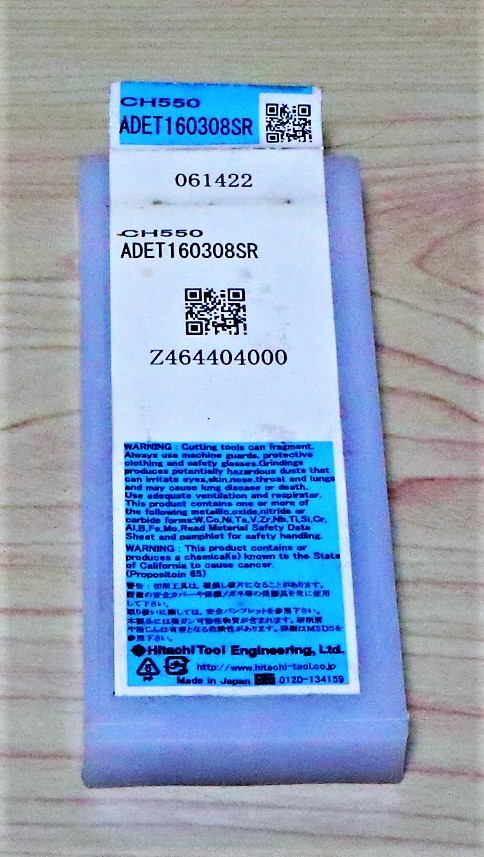 HITACHI カッタ用チップ R0.8 CH550 ADET160308SR 10個　未使用