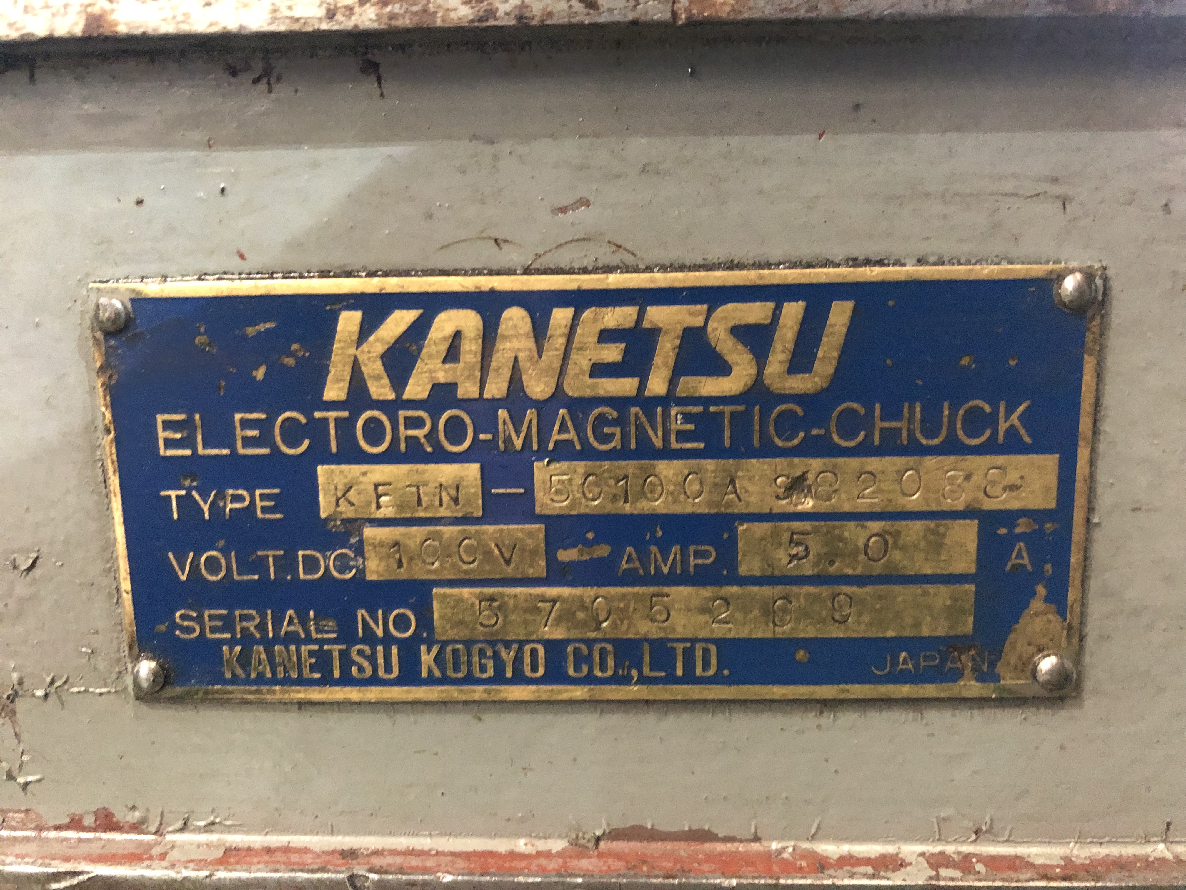 カネテック/KANETSU KOGYO 電磁マグネットチャック KETN-50100A