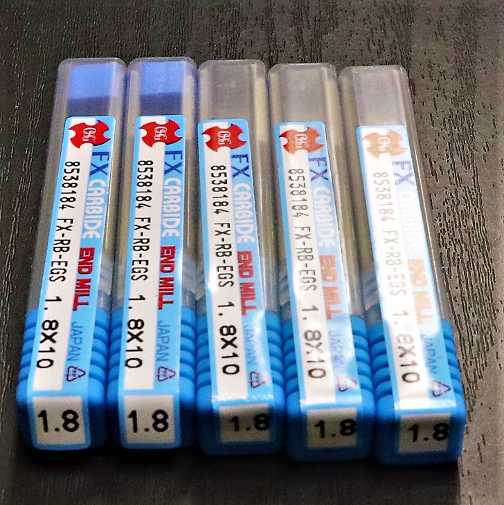 OSG エンドミル 1.8×10　5個　未使用