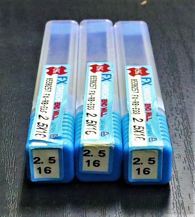 OSG エンドミル 2.5×16　3個　未使用