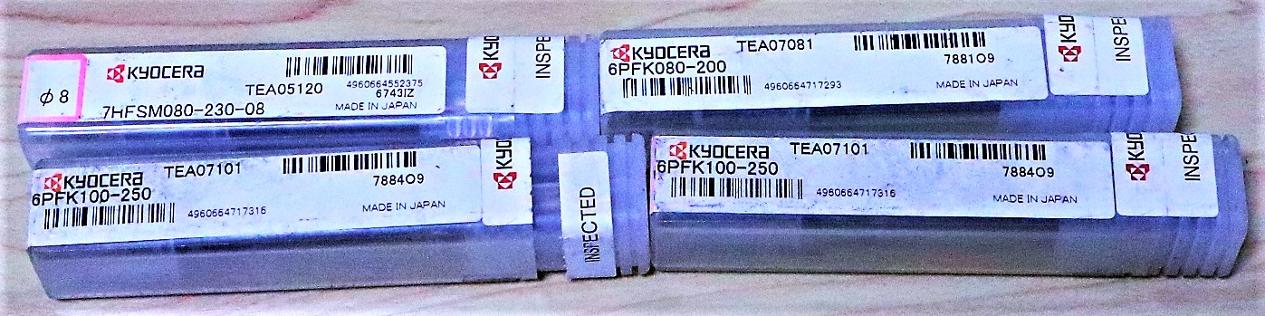 KYOCERA エンドミル 一山　4個　未使用