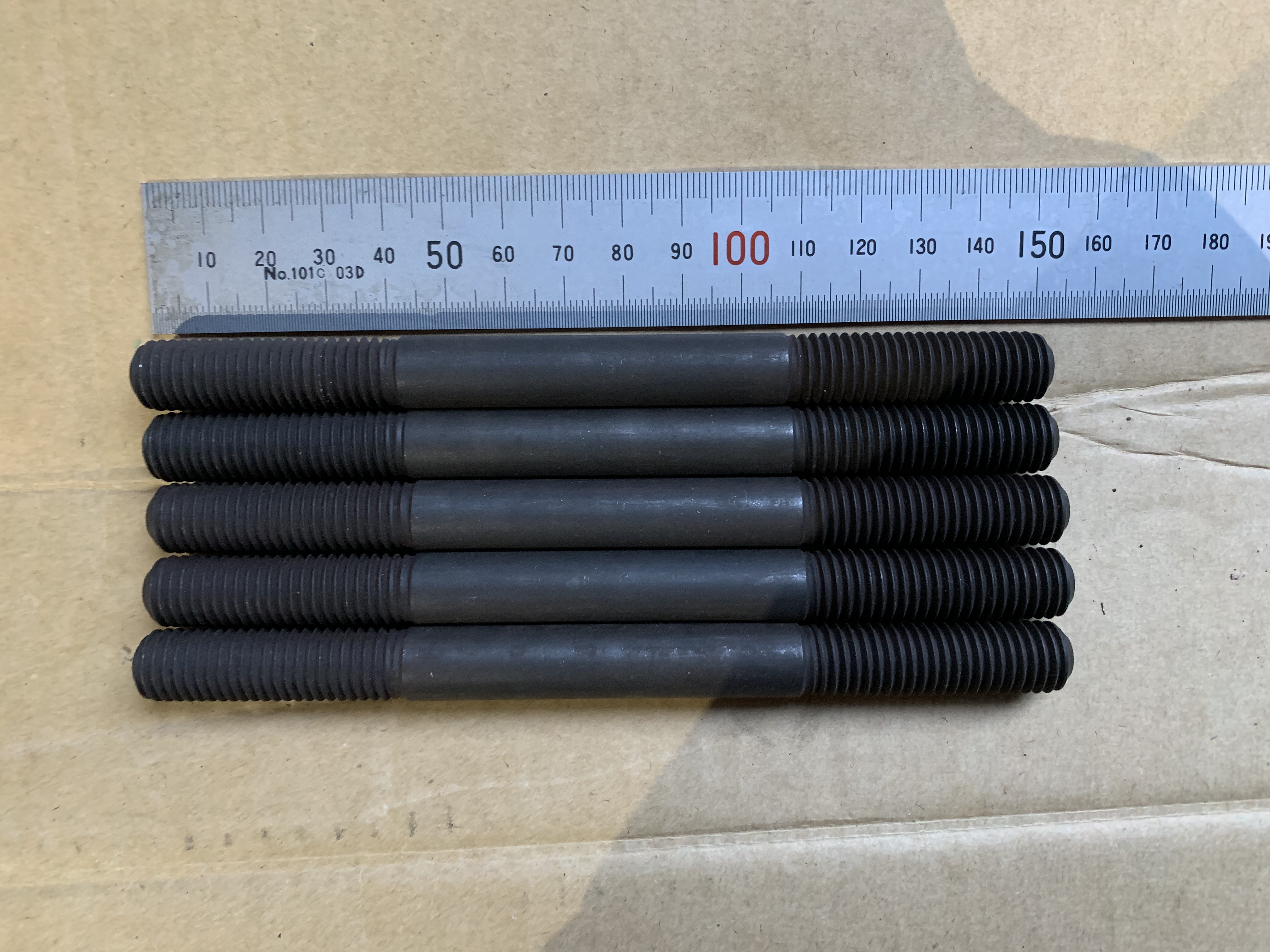 ERON スタッドボルトセット 5本　長さ150mm　 ねじ径12m/m