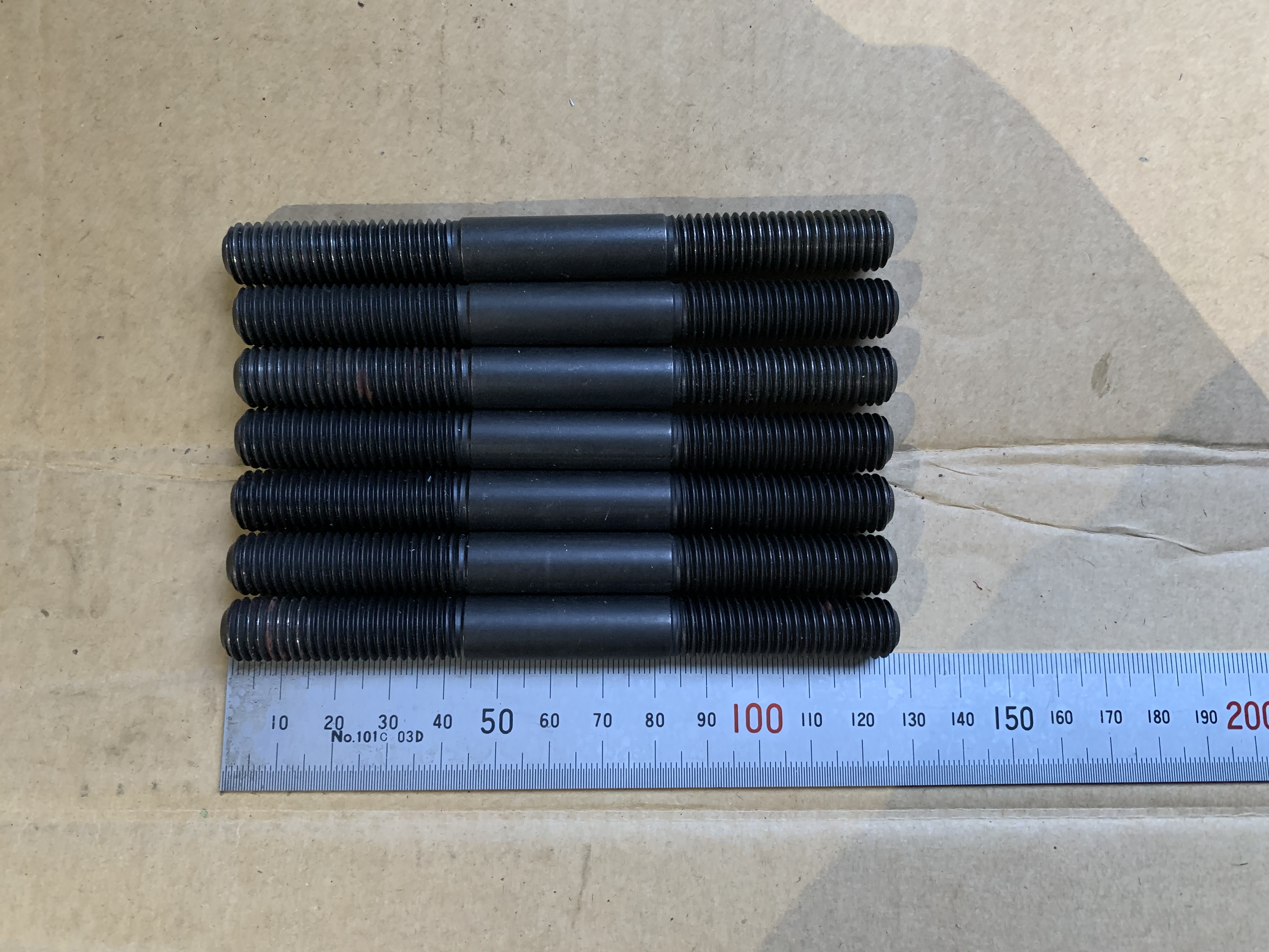 ERON スタッドボルトセット 7本　長さ125mm　 ねじ径12m/m