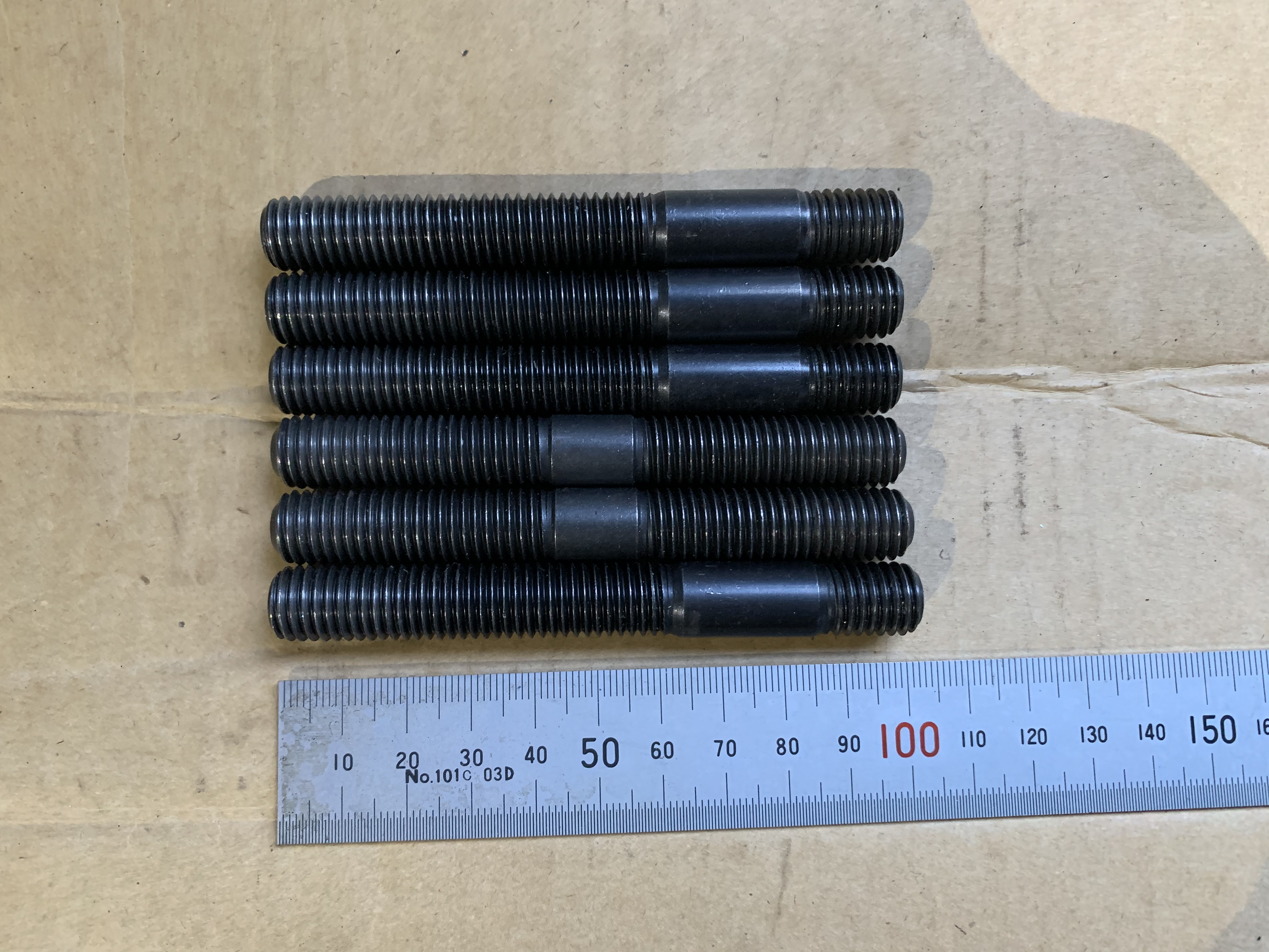 ERON スタッドボルトセット 6本　長さ100mm　 ねじ径12m/m