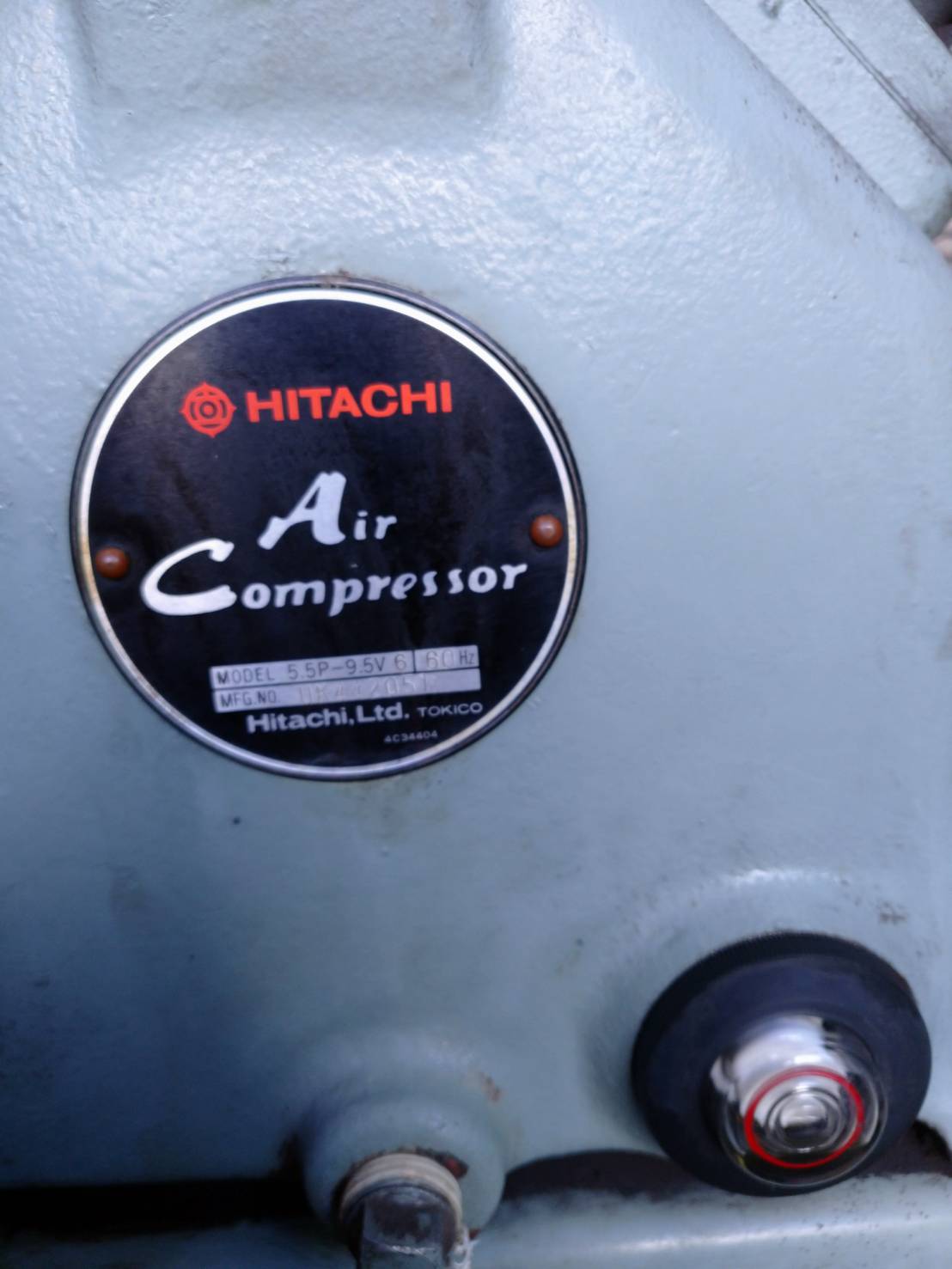 日立産機システム 5.5kwエアーコンプレッサー 5.5P-9.5V6