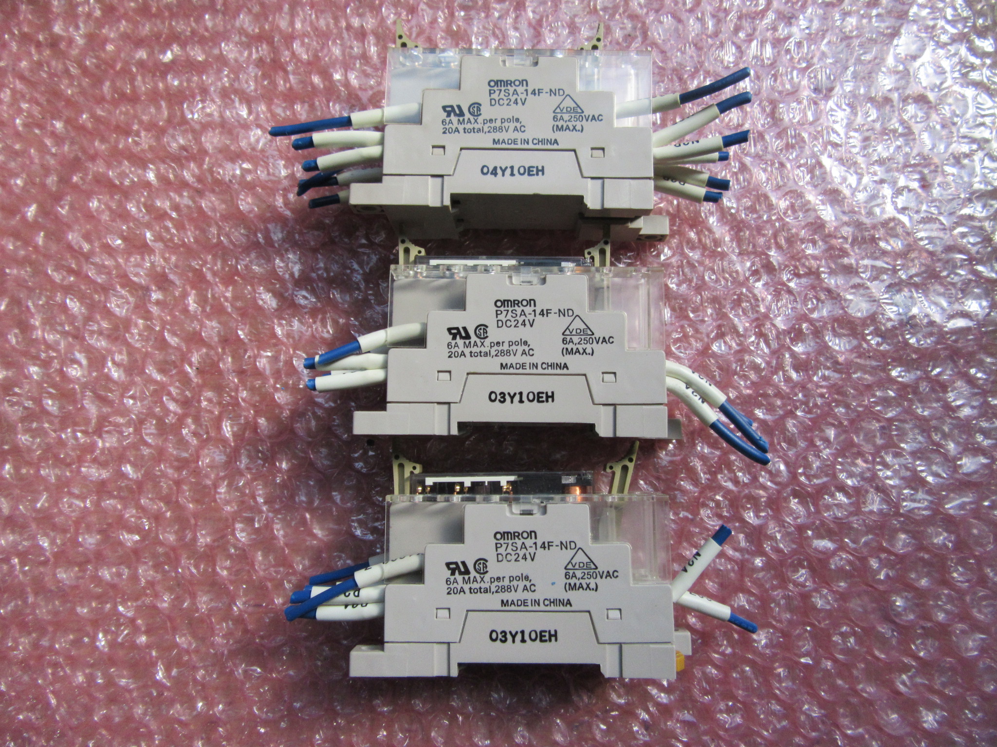 オムロン/OMRON セーフティリレーソケット　3セット P7SA-14F-NDリレーシリース：G7SA-4A2B