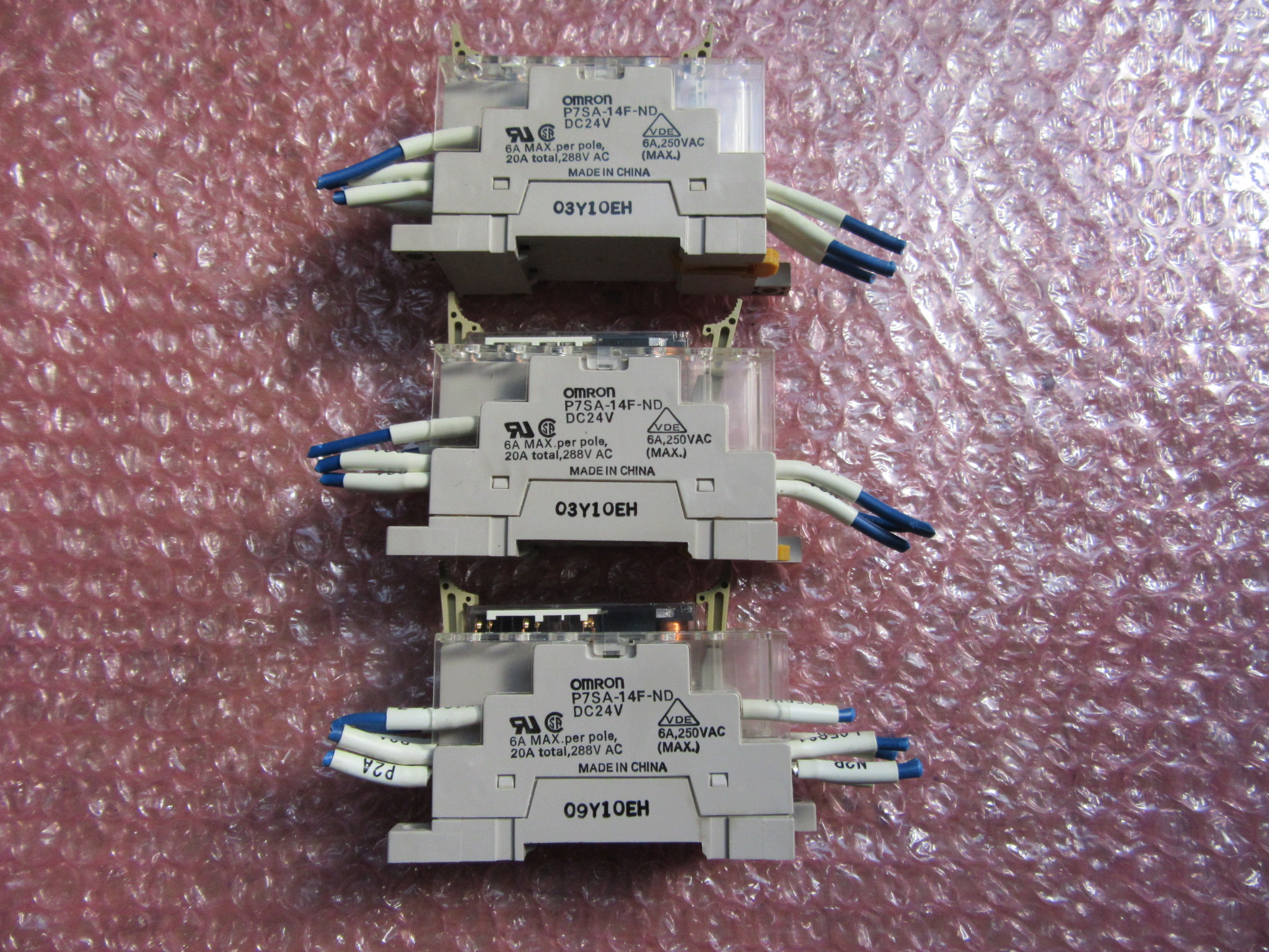 オムロン/OMRON セーフティリレーソケット　3セット P7SA-14F-NDリレーシリース：G7SA-4A2B(24VDC)