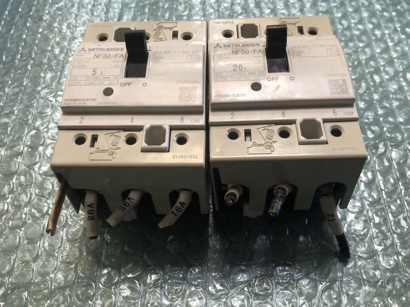 三菱/MITSUBISHI 制御盤用ノーヒューズ遮断器 NF30-FA、NF50-FA