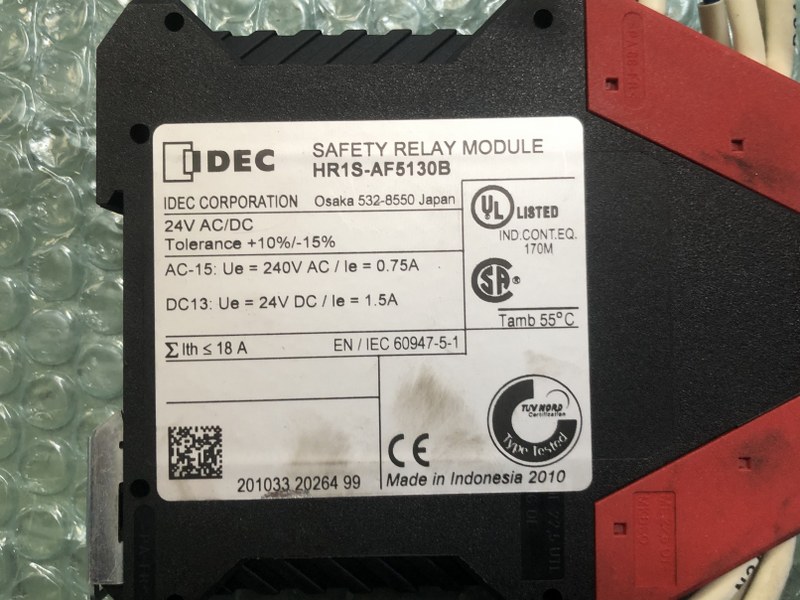 和泉電気/IDEC 安全リレーモジュール HR1S-AF5130B（2個）