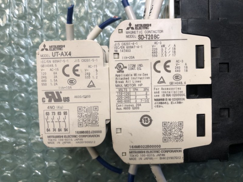 三菱/MITSUBISHI 低圧開閉器/電磁開閉器 低圧開閉器SD-T20BC3/電磁開閉器UT-AX4