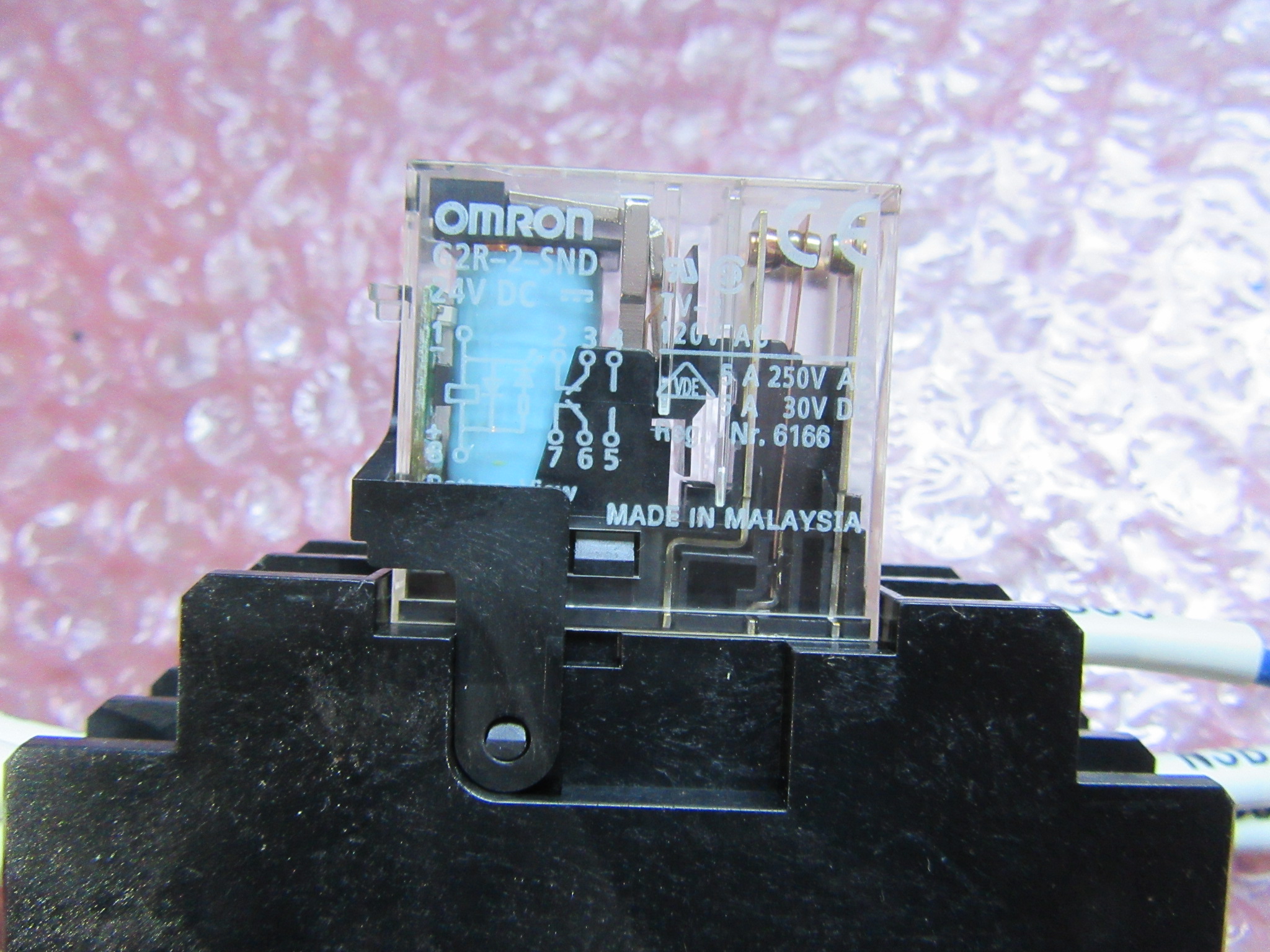 オムロン/OMRON ミニパワーリレー4個 G2R-2-SND(24V DC)
