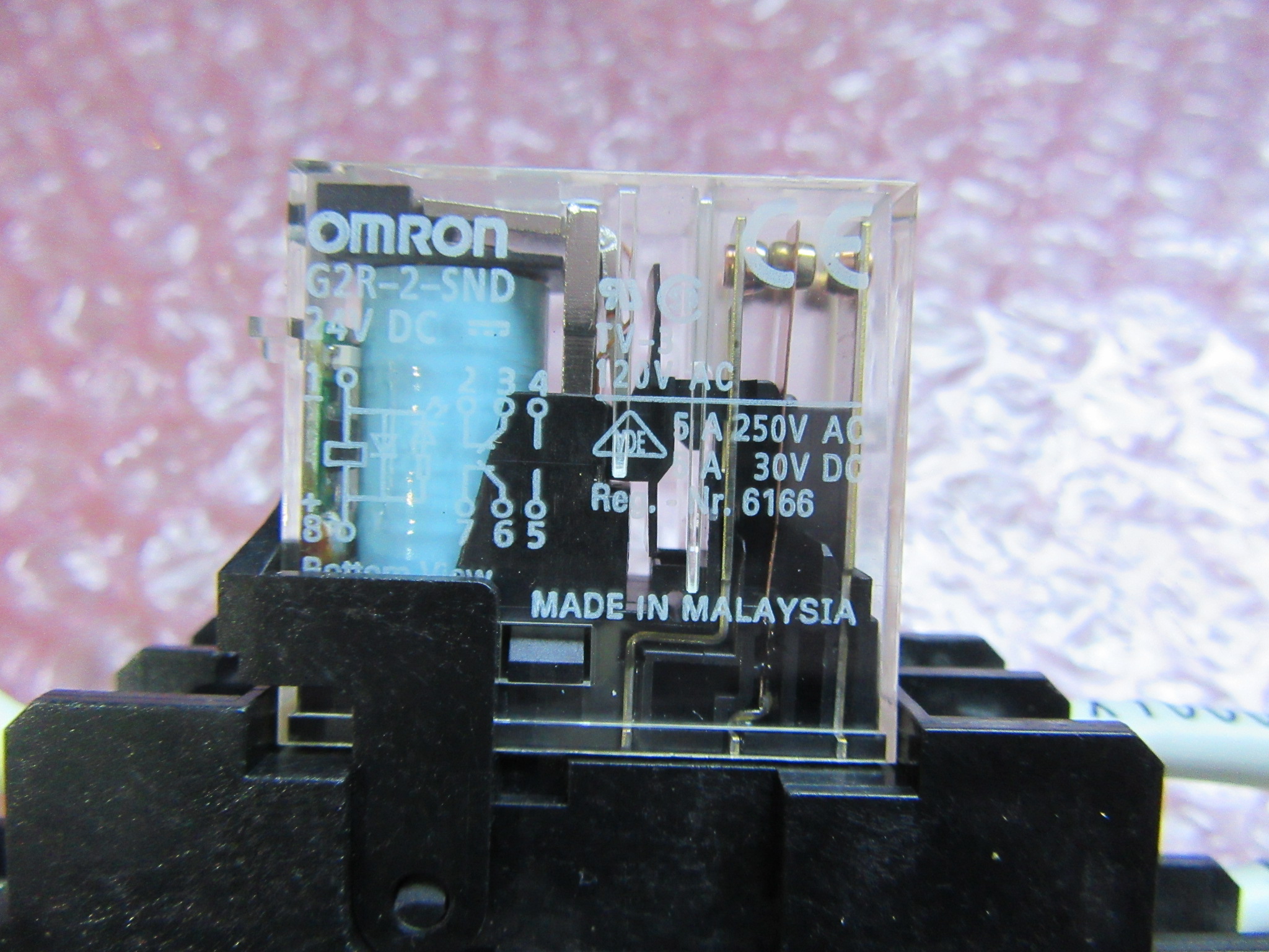 オムロン/OMRON ミニパワーリレー4個 G2R-2-SND(24V DC)
