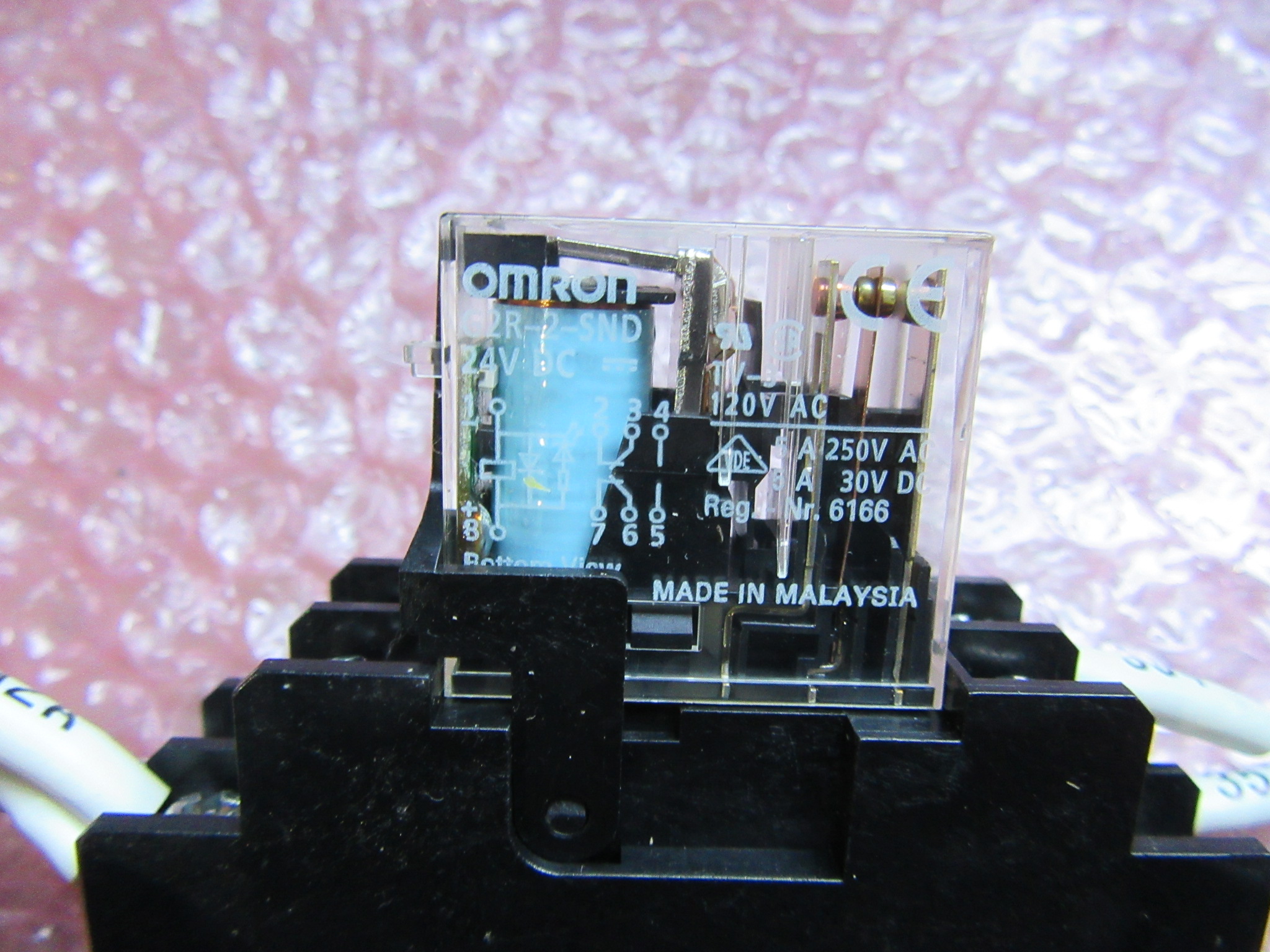 オムロン/OMRON ミニパワーリレー4個 G2R-2-SND(24V DC)