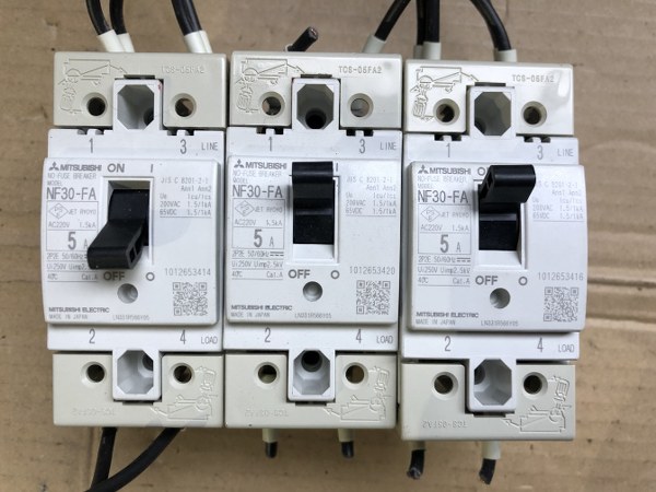 三菱/MITSUBISHI 遮断器 NF30-FA(5A) :1セット3個