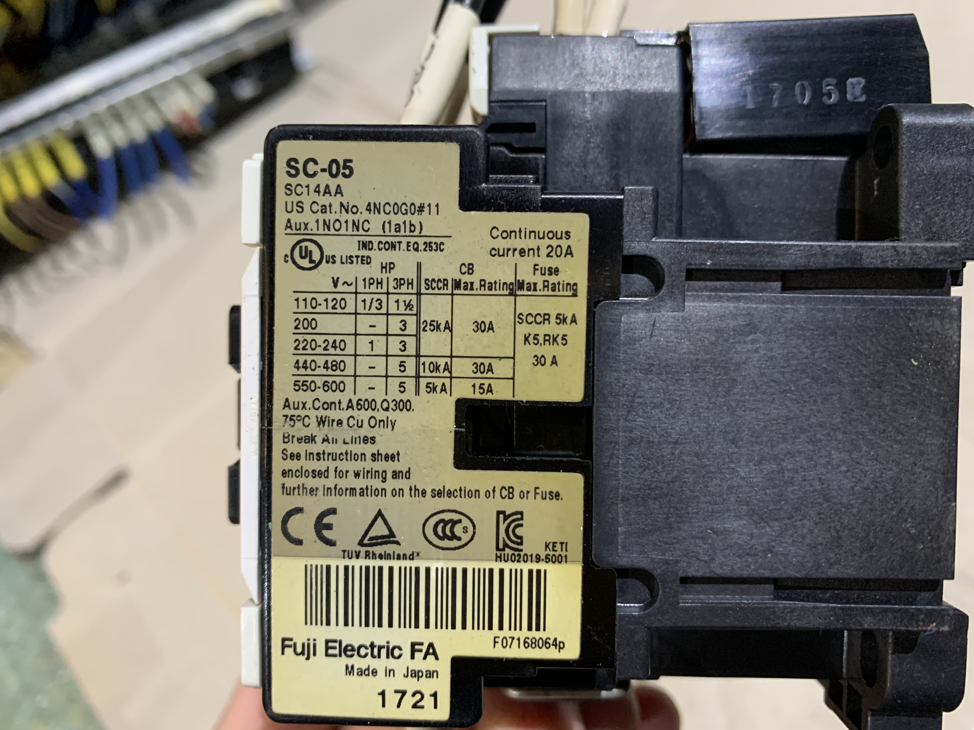 富士電機/FUJI ELECTRIC SCシリーズ電磁接触器 SC-05