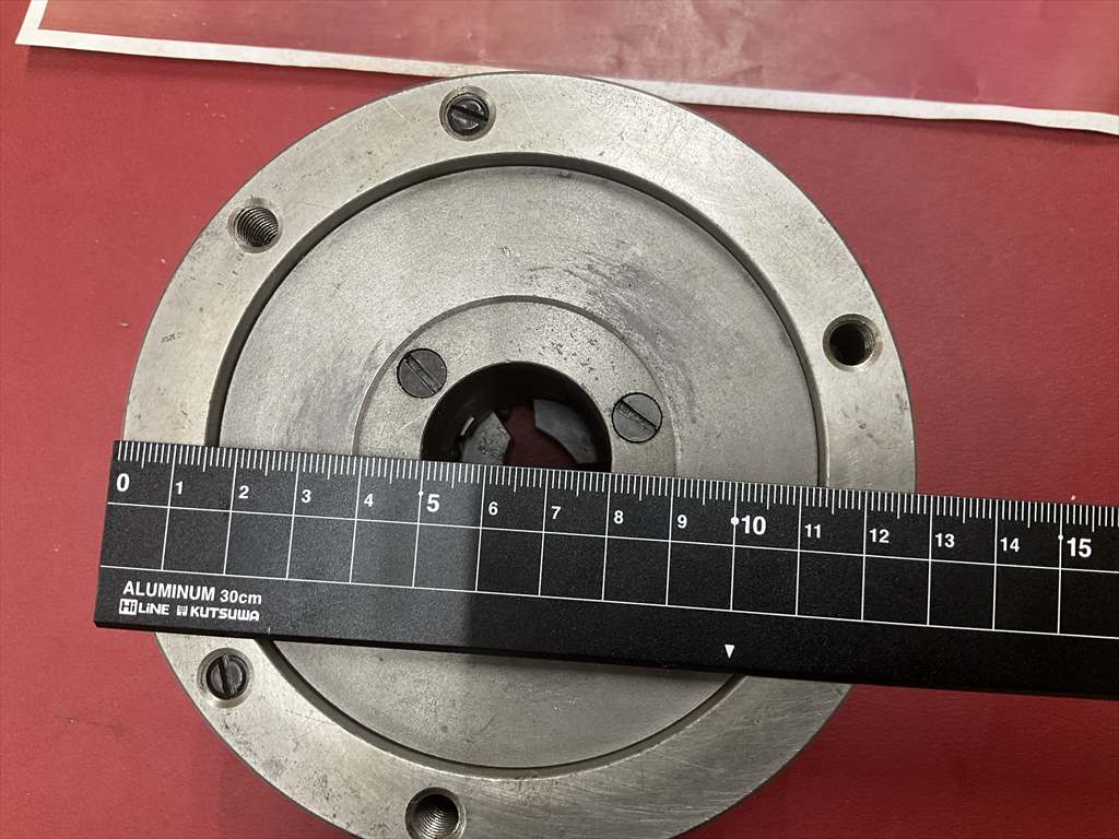  三つ爪スクロールチャック #5　外径Φ129　内径Φ32　ハンドル無し