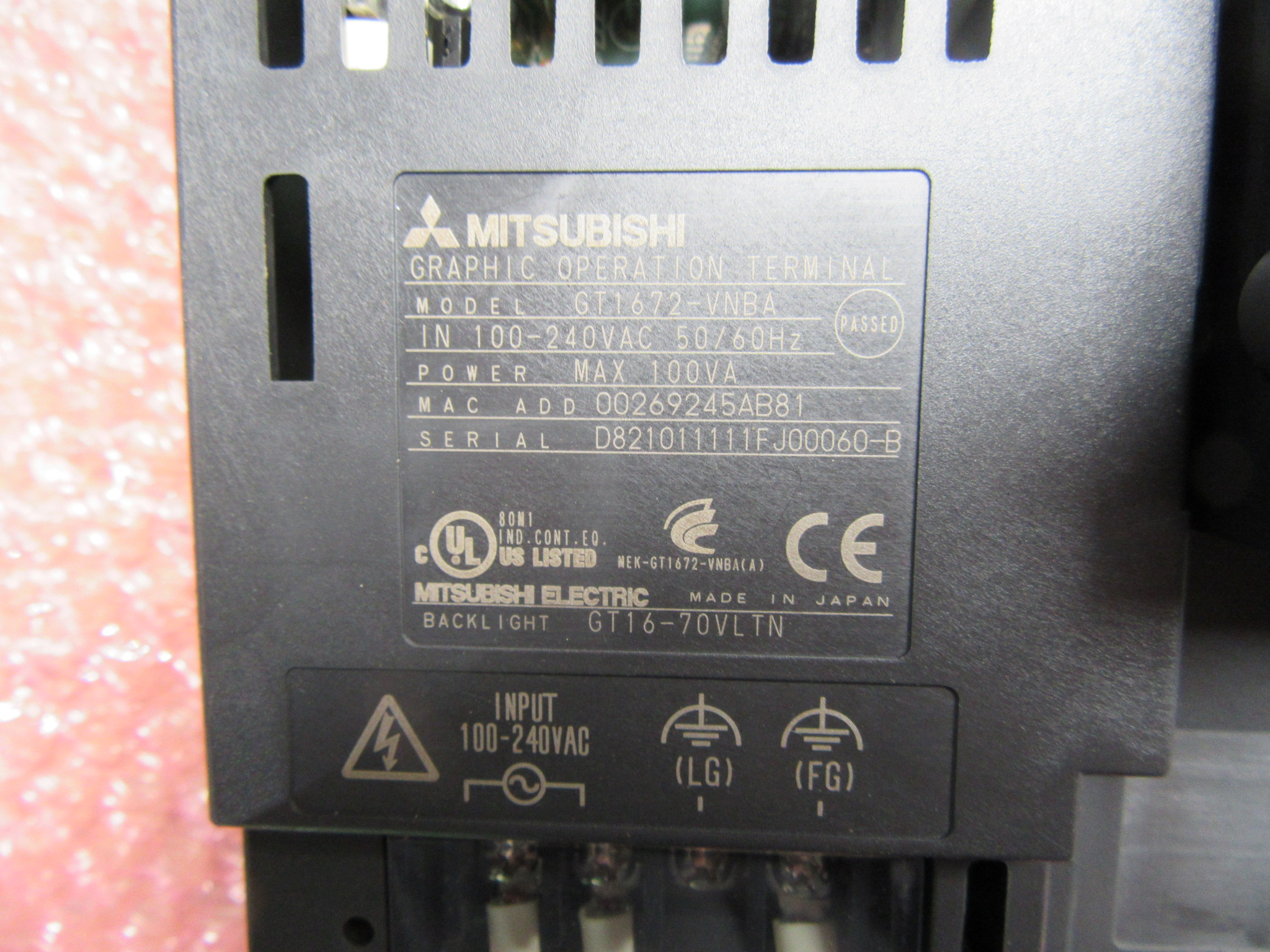 三菱/MITSUBISHI タッチパネル GOT1000(GT1672-VNBA)
