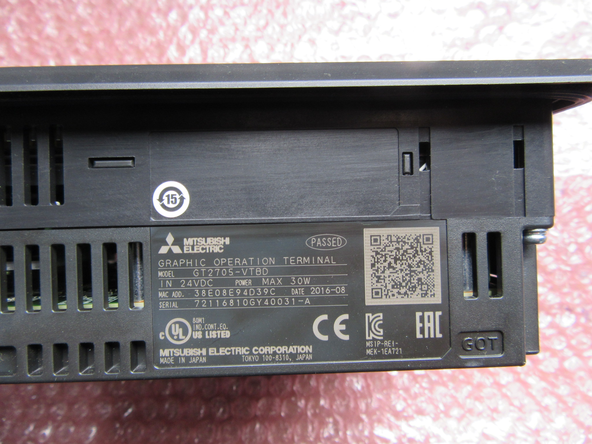 三菱/MITSUBISHI タッチパネル GOT2000(GT2705-VTBD)