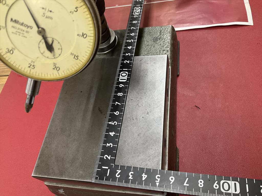  コンパレータスタンド 定盤110mm×130mm　ミツトヨダイヤルゲージ0,005mm