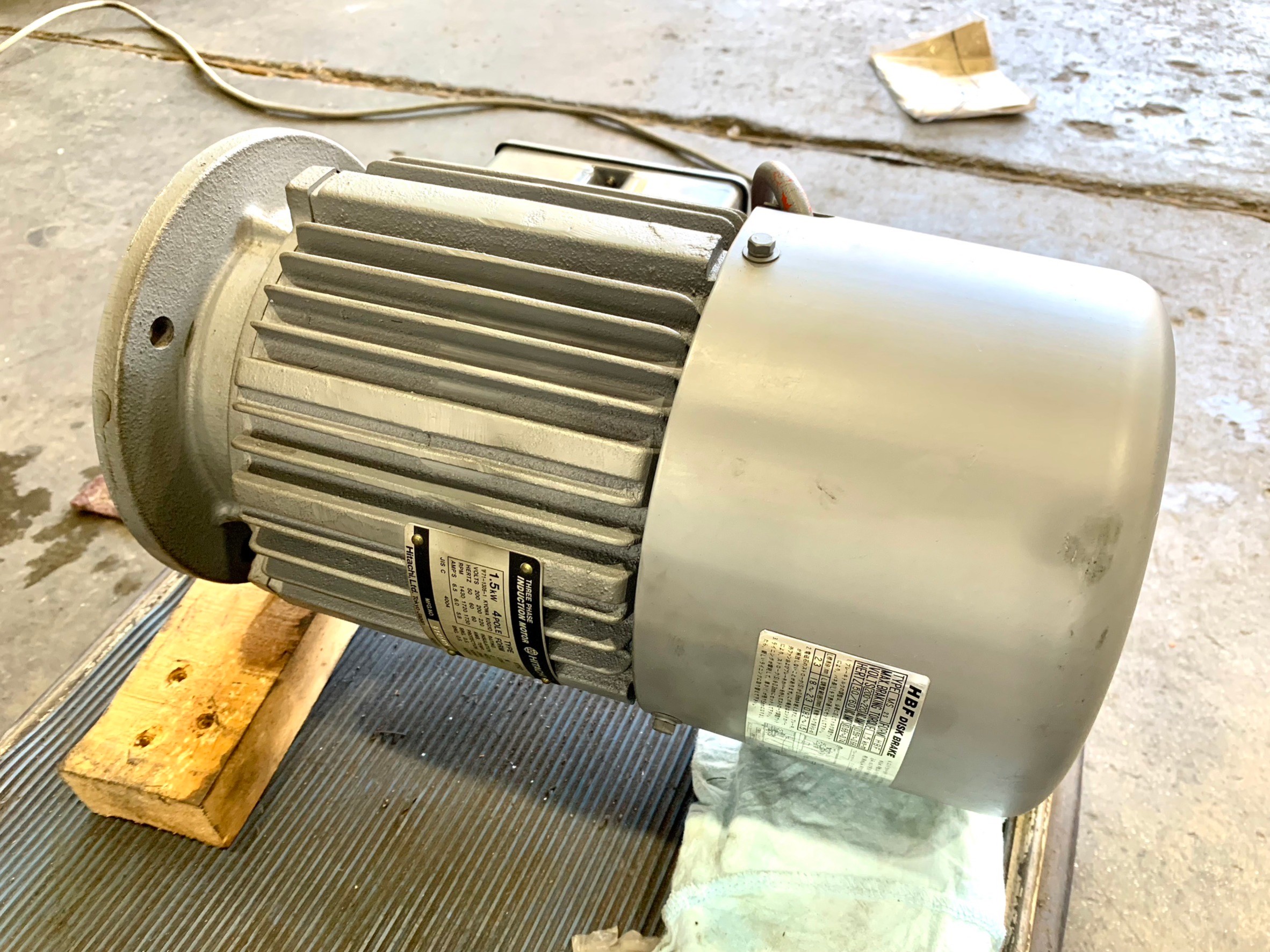 日立 1.5kw HBF形ブレーキモーター VTFO