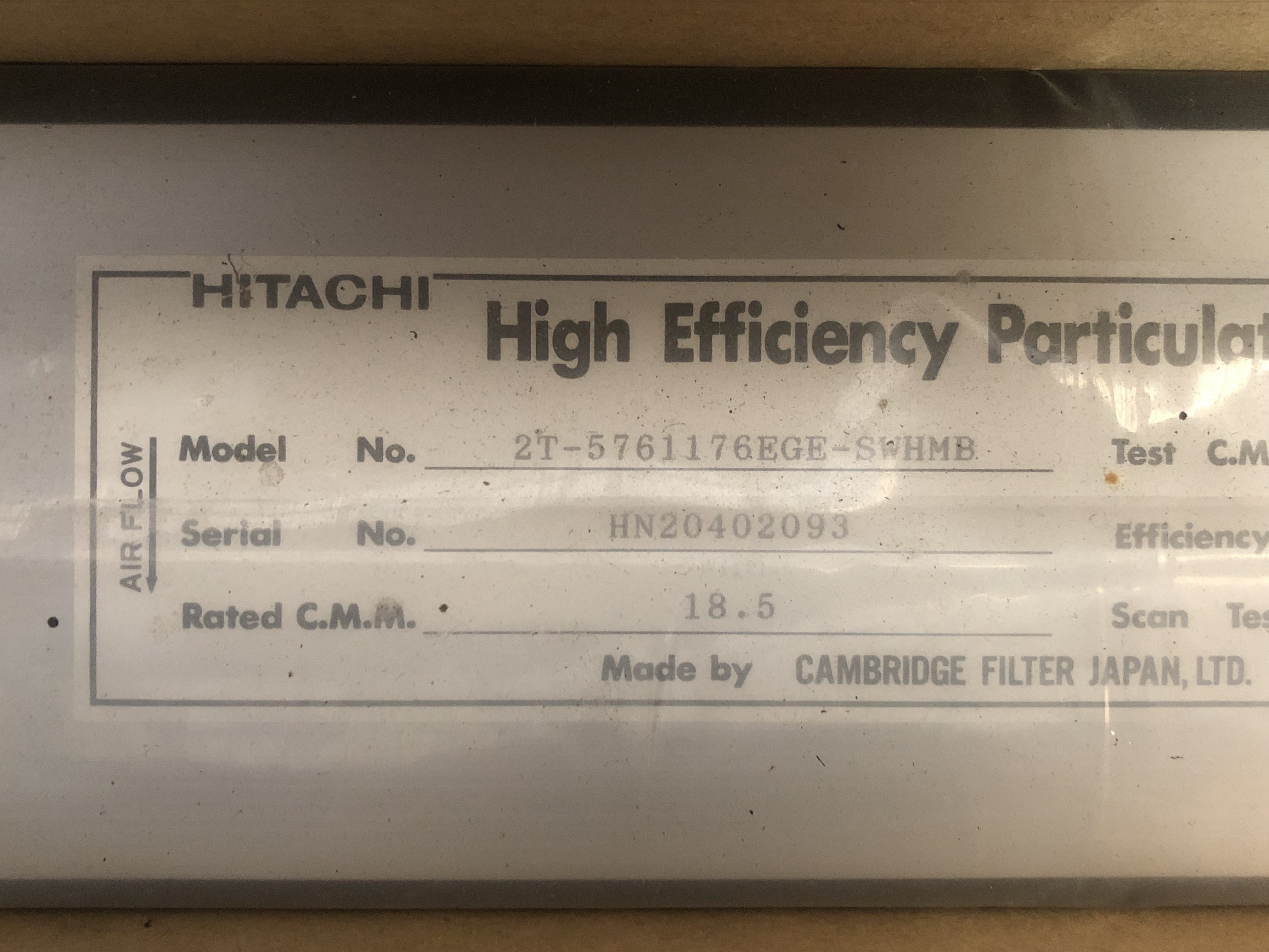 ケンブリッジフィルター/Cambridge filter エアフィルター 2T-5761176EGE-SWHMB