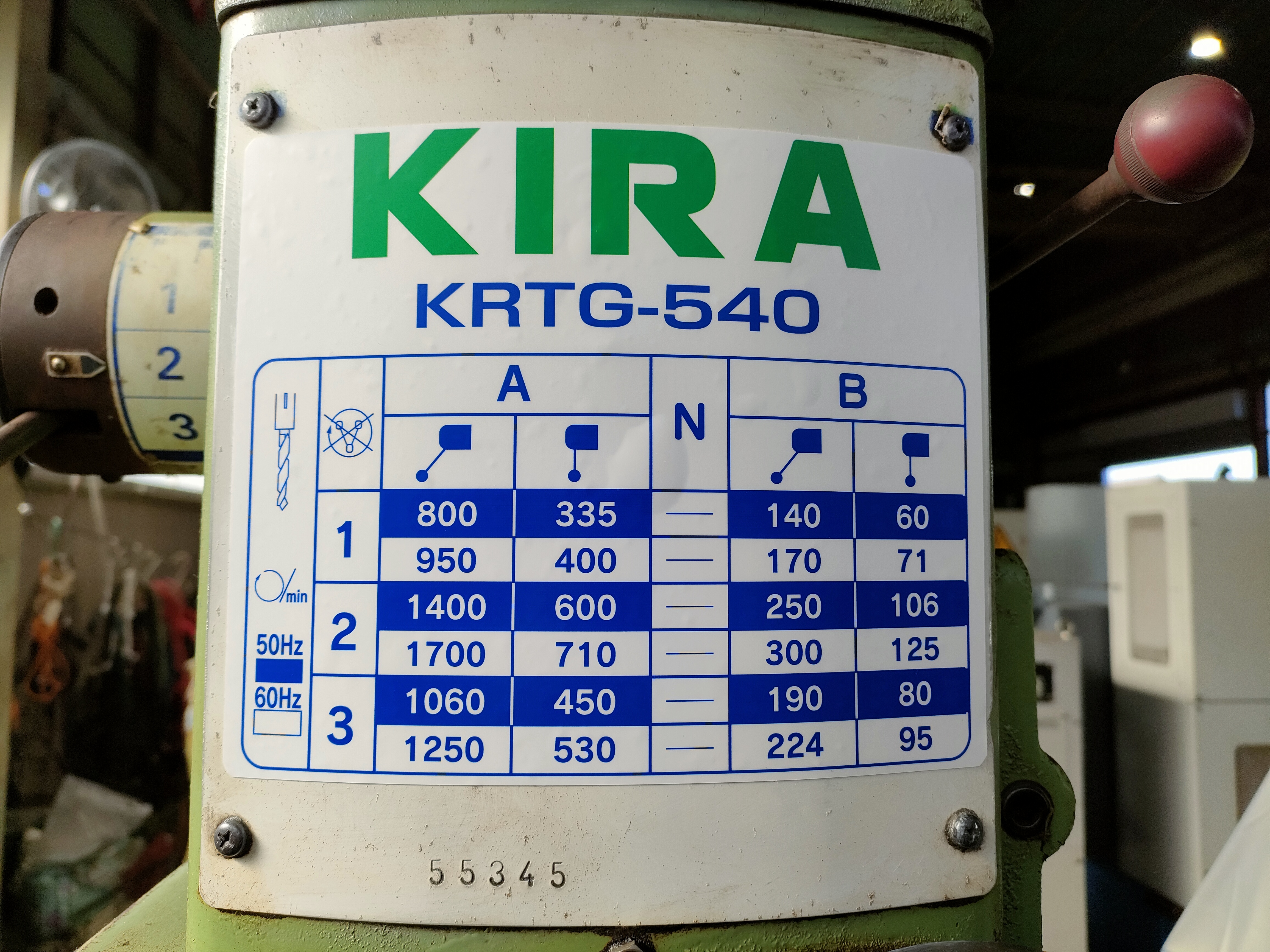 KIRA／キラ 540mm直立ボール盤 KRTG-540