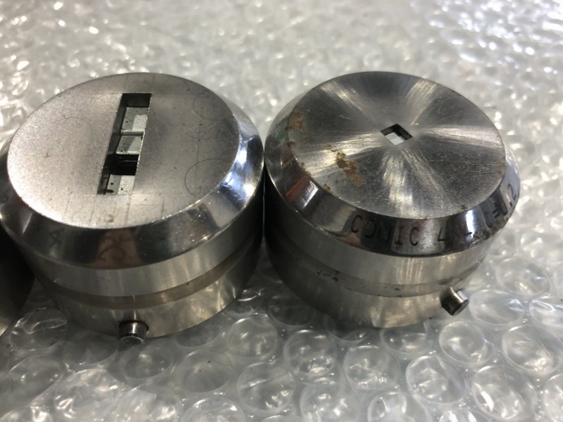 コニック/Conic タレパン金型（ダイ）3個 2.x18　C＝0.16/5.4x25.4/4x4　C＝0.2