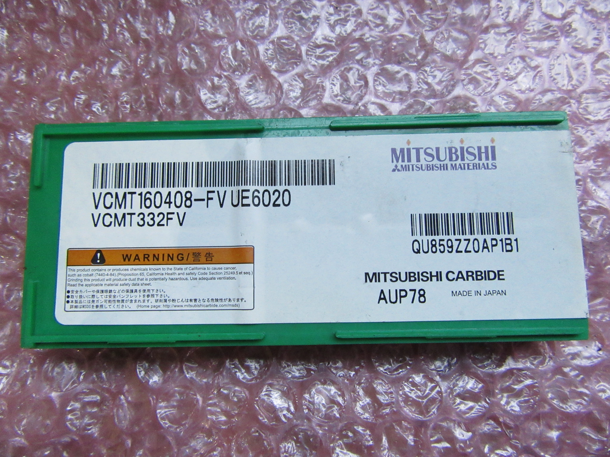 三菱/MITSUBISHI チップ VCMT160408-FV(VCMT332FV)UE6020
