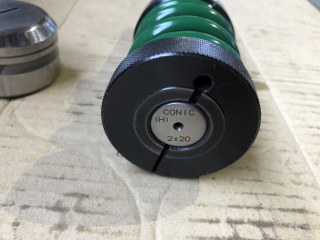 コニック/Conic タレパン金型（ショート/セット） 【タレパン金型（ショート/セット）】パンチ+ダイ：φ2x20,C=0.15
